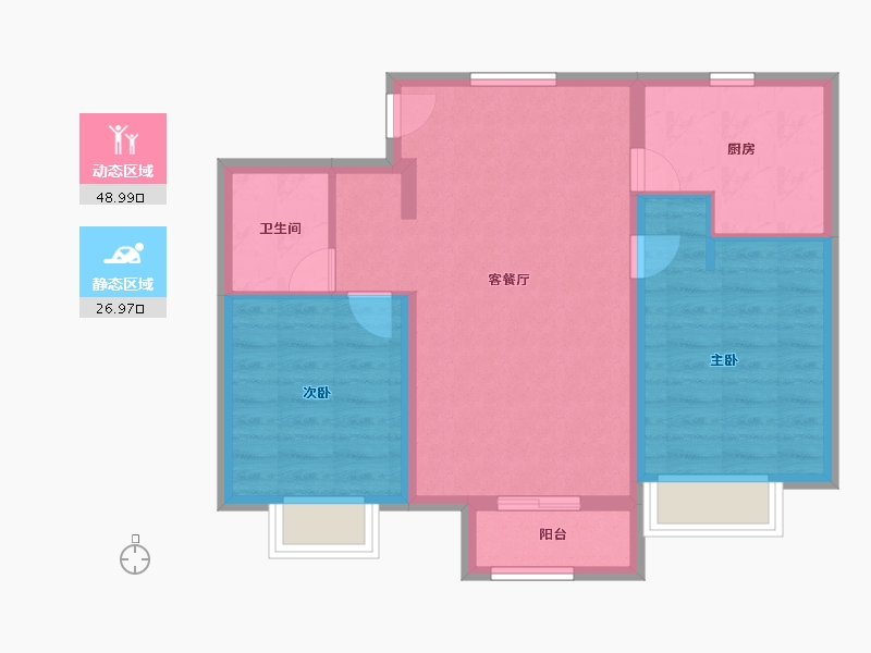 天津-天津市-中海国际公园城-68.00-户型库-动静分区