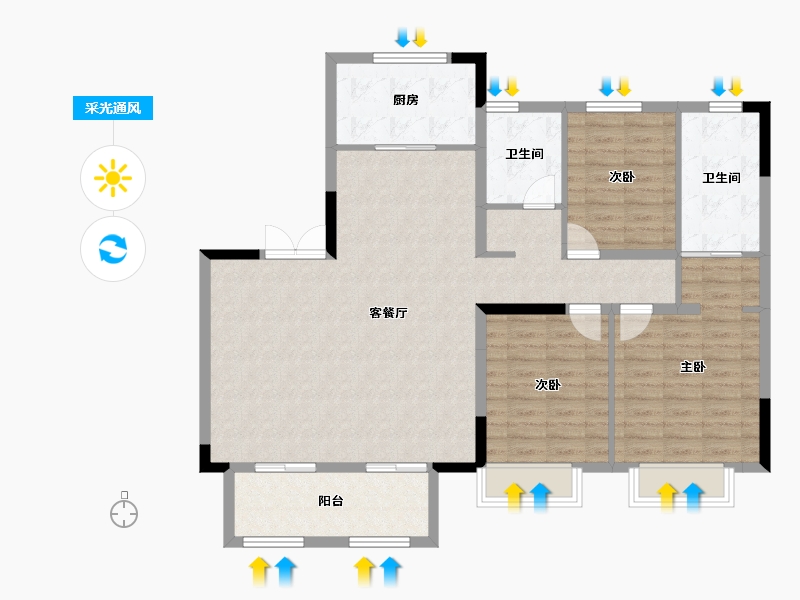 天津-天津市-​财信河西府-112.00-户型库-采光通风