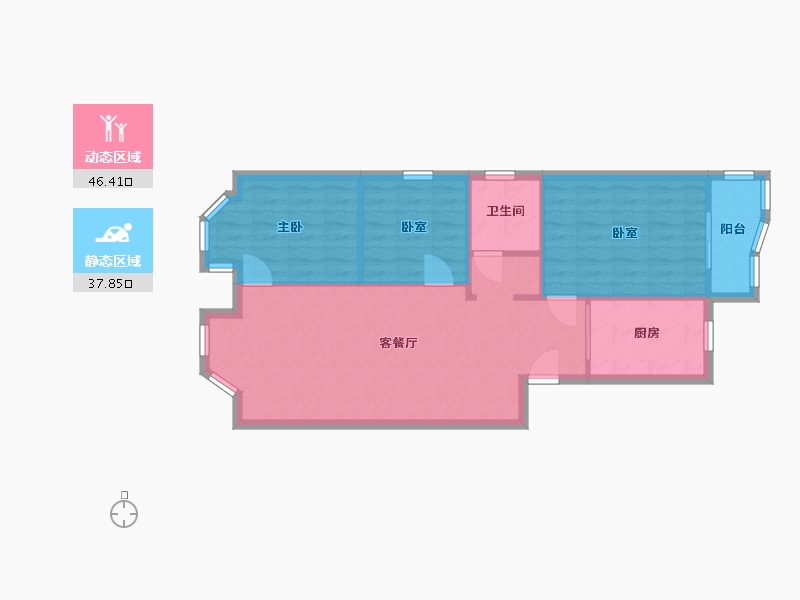 四川省-成都市-新龙苑-西区-96.59-户型库-动静分区