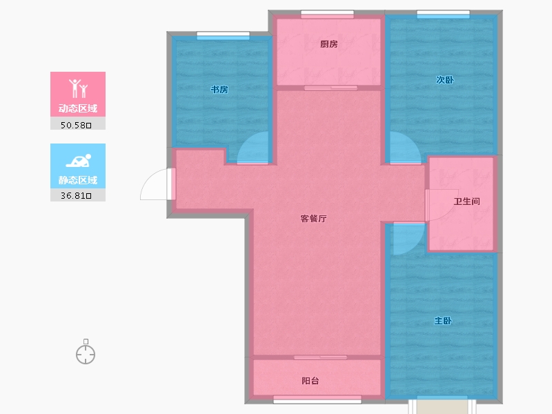 河北省-保定市-鹏渤·印象城-78.43-户型库-动静分区