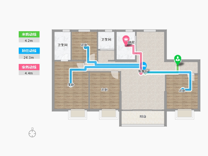 天津-天津市-碧桂园力高·理想海-114.40-户型库-动静线