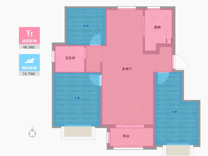 天津-天津市-新城悦隽学府-72.26-户型库-动静分区