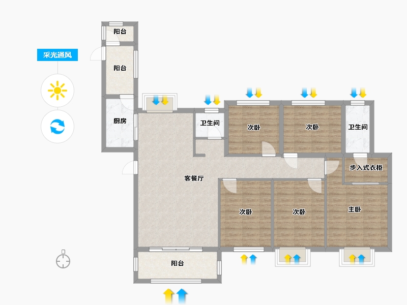 江西省-赣州市-豪门新城-180.00-户型库-采光通风