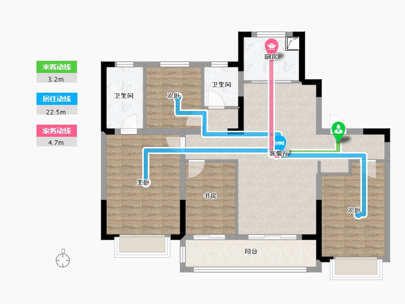 江苏省-南京市-中建熙元府-102.40-户型库-动静线