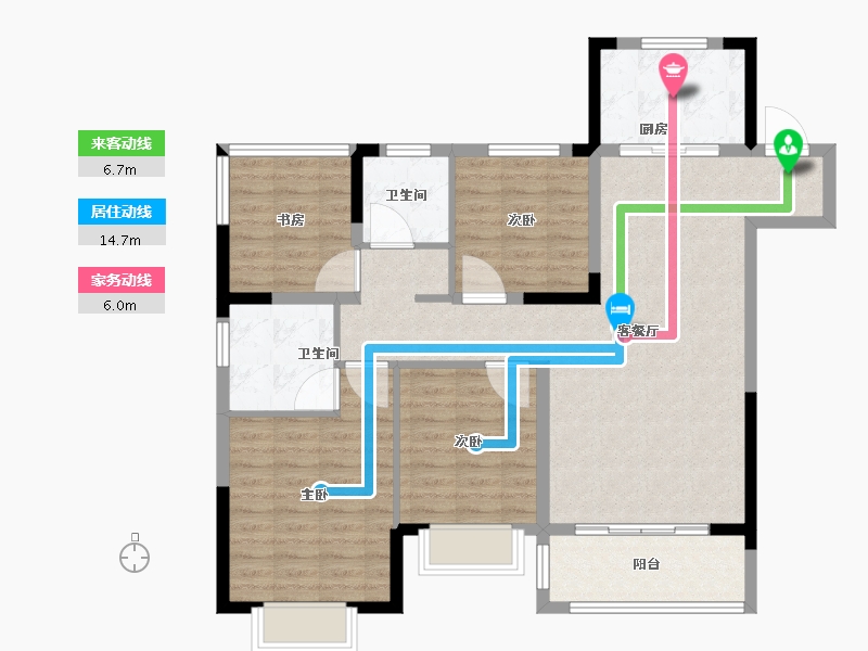 江苏省-南京市-中建国熙公馆-100.01-户型库-动静线