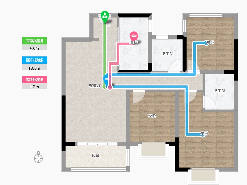 江苏省-南京市-中建国熙公馆-84.01-户型库-动静线