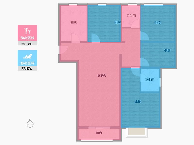 天津-天津市-紫樾宸府-110.40-户型库-动静分区