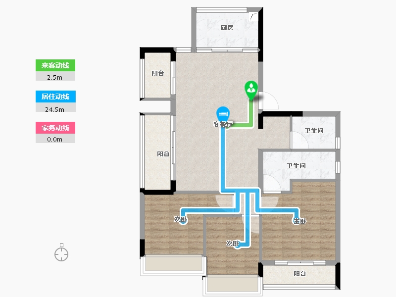 浙江省-杭州市-桃李春风如山-96.00-户型库-动静线