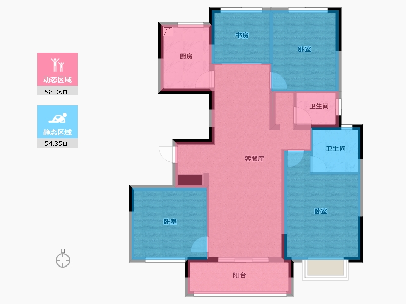 江苏省-南京市-华著兰庭-100.00-户型库-动静分区