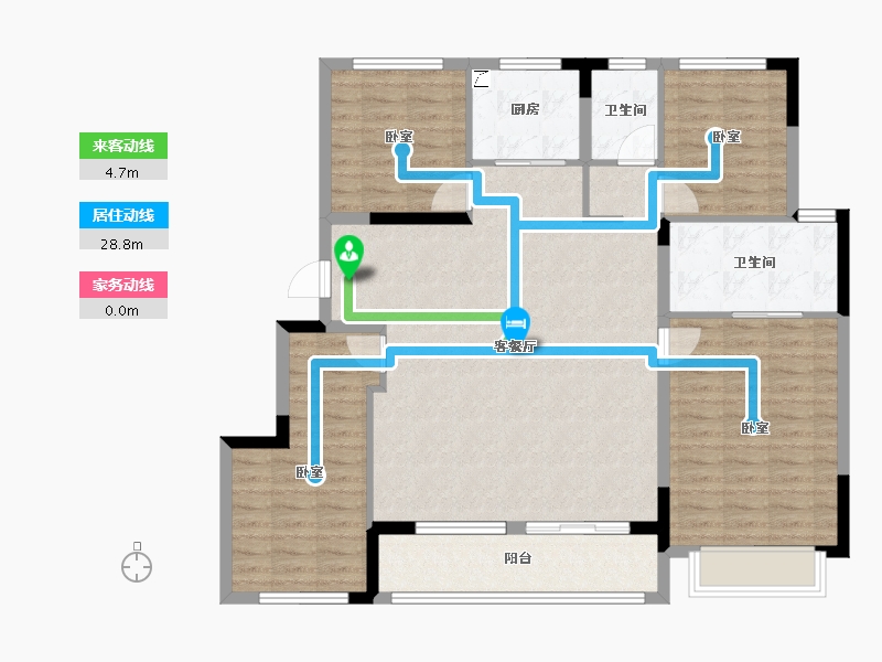 江苏省-南京市-华著兰庭-114.40-户型库-动静线