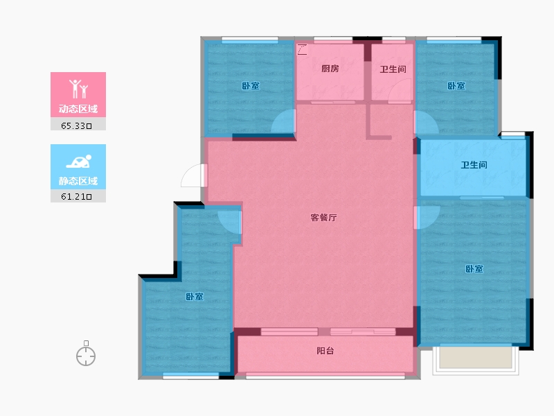 江苏省-南京市-华著兰庭-114.40-户型库-动静分区