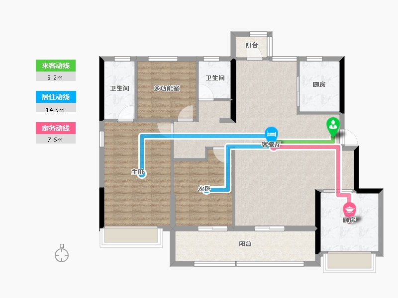 浙江省-杭州市-湖畔澄庐-119.10-户型库-动静线