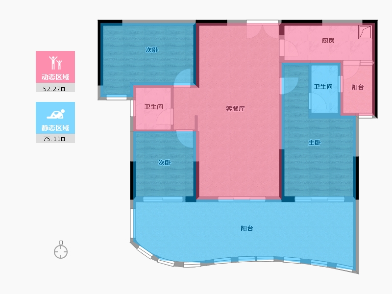 贵州省-遵义市-仁岸之语-145.00-户型库-动静分区