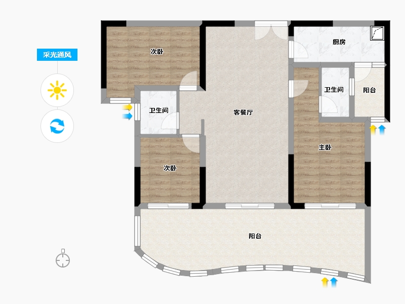 贵州省-遵义市-仁岸之语-145.00-户型库-采光通风