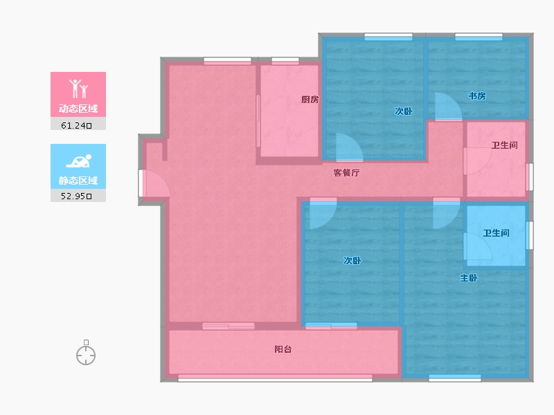 天津-天津市-中海国际公园城-102.40-户型库-动静分区