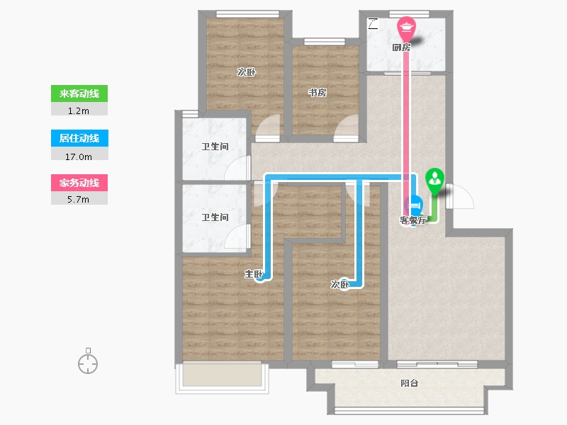 浙江省-杭州市-融创金成璞樾大观-101.00-户型库-动静线