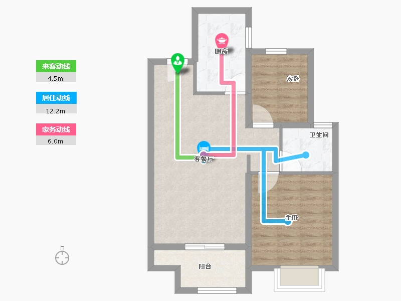 天津-天津市-中梁石榴·滨海湾-64.00-户型库-动静线