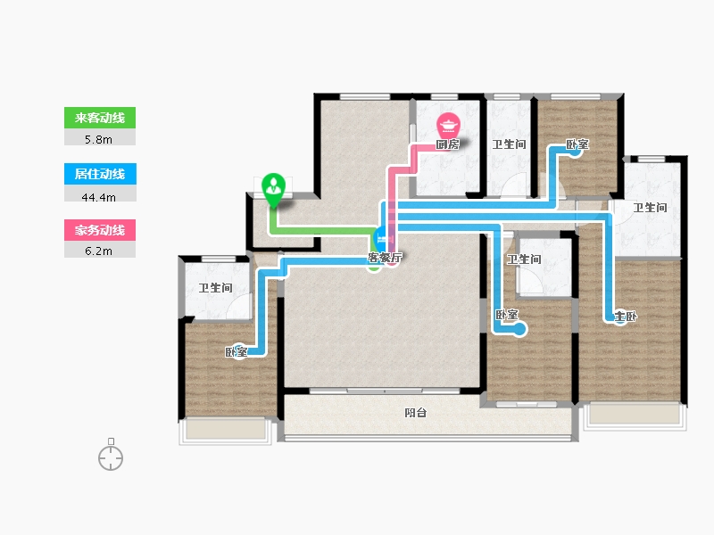 浙江省-杭州市-秦望府-184.00-户型库-动静线