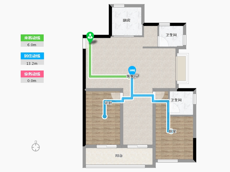 浙江省-杭州市-湖畔澄庐-92.00-户型库-动静线