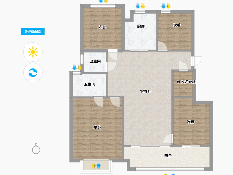 福建省-厦门市-建发文澜和著-100.00-户型库-采光通风