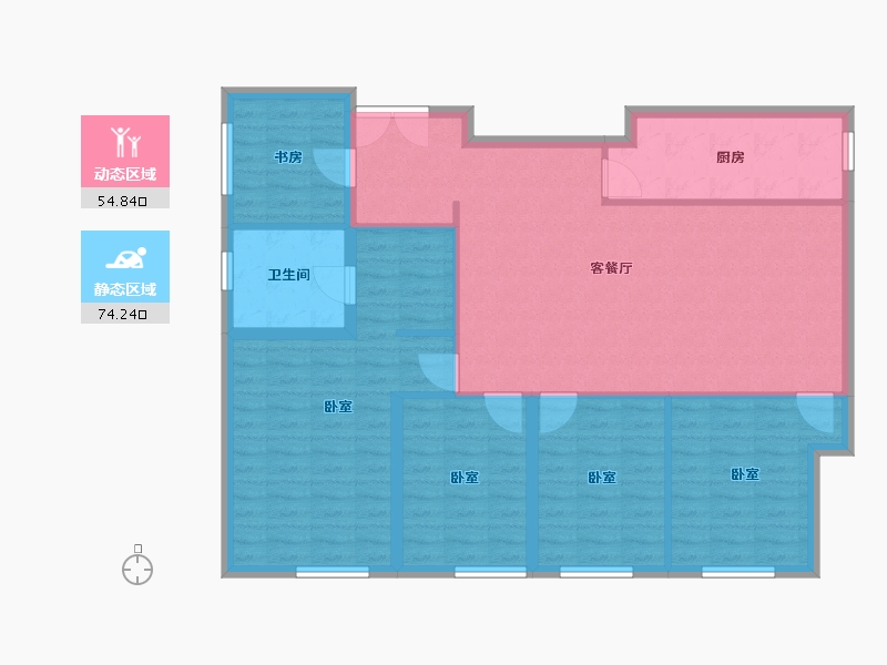 北京-北京市-北科建水岸雁栖·观澜墅-117.60-户型库-动静分区