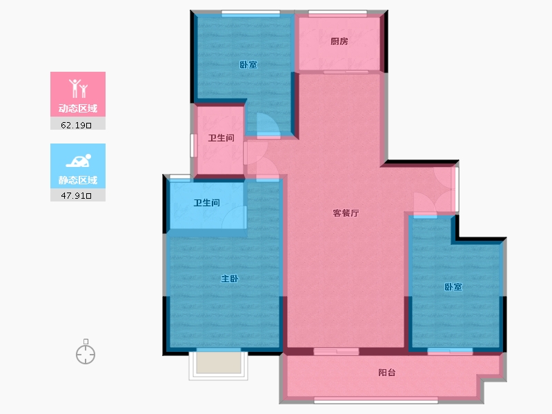 河南省-鹤壁市-建业黎阳府-98.00-户型库-动静分区