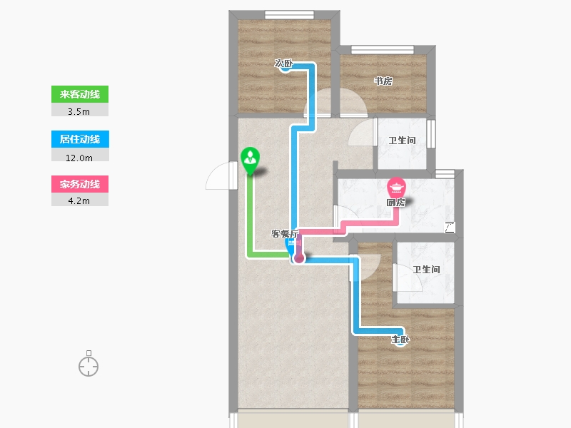 北京-北京市-北京德贤华府-58.02-户型库-动静线