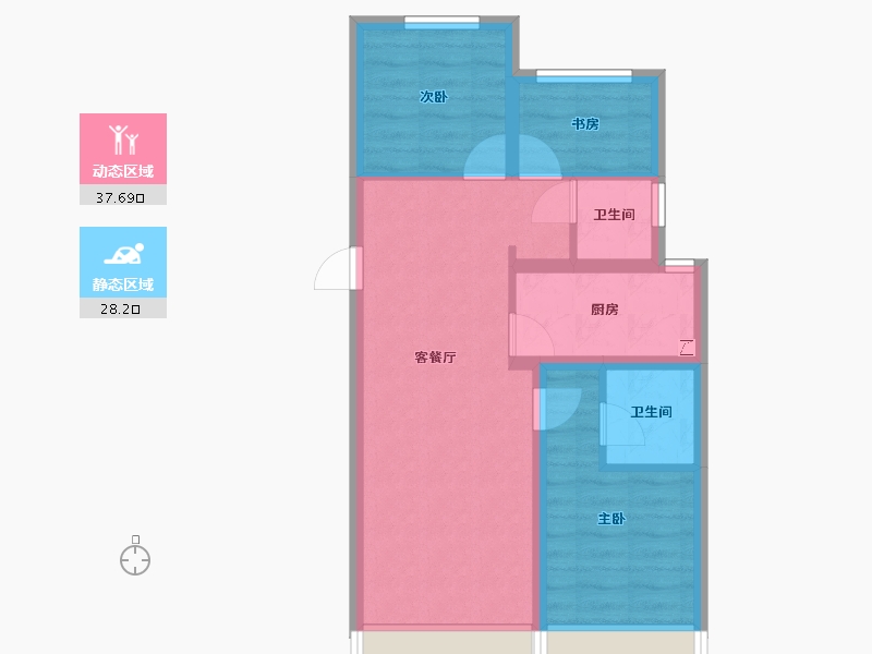 北京-北京市-北京德贤华府-58.02-户型库-动静分区