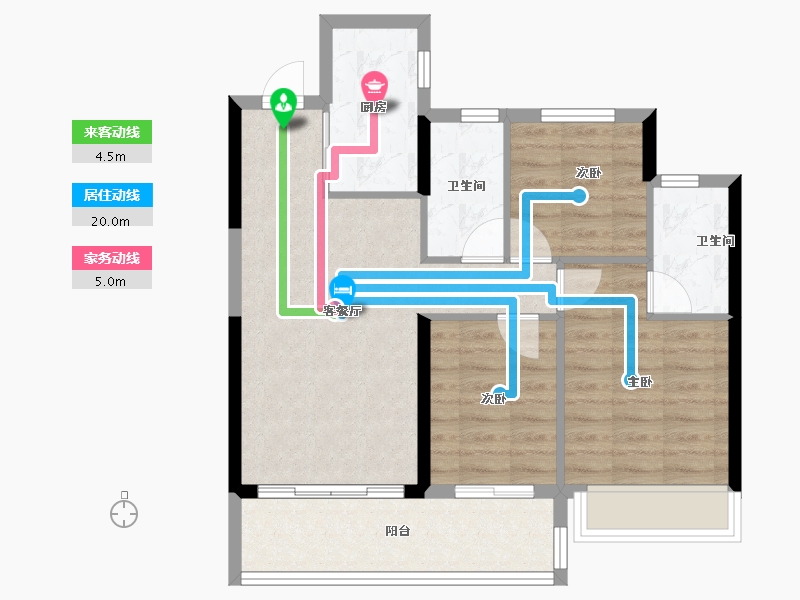 江苏省-南京市-江悦润府-71.70-户型库-动静线