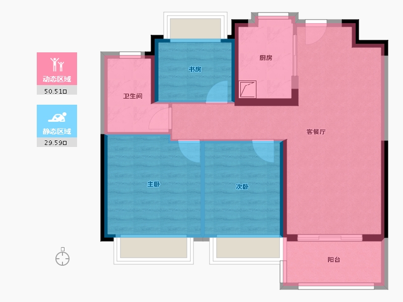 江苏省-南京市-中交锦度-71.20-户型库-动静分区