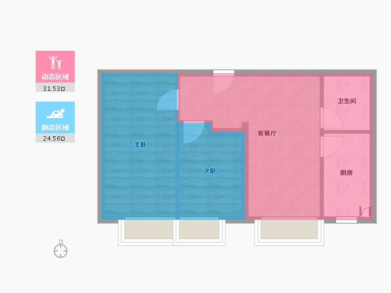 北京-北京市-首开卓越建工·熙悦晴翠-50.03-户型库-动静分区