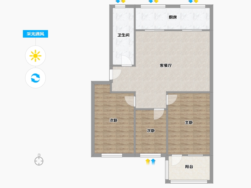 山东省-济南市-南全福小区-93.00-户型库-采光通风