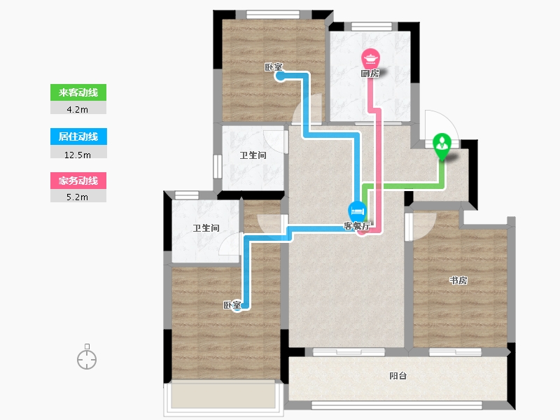 江苏省-南京市-龙湖天曜-81.00-户型库-动静线