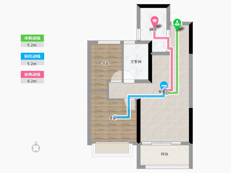 江苏省-南京市-紫樾府-59.58-户型库-动静线