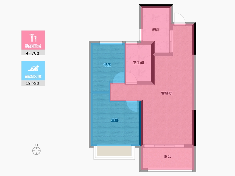 江苏省-南京市-紫樾府-59.58-户型库-动静分区