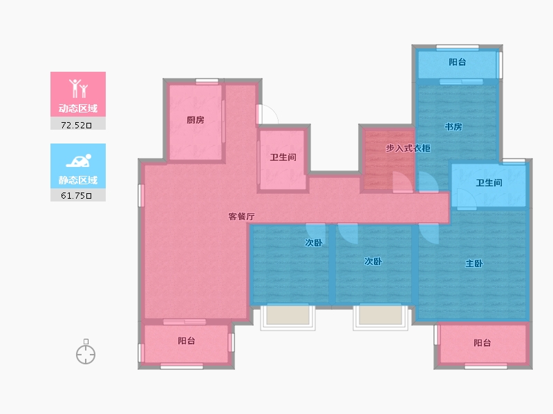 江苏省-南京市-平澜府-120.00-户型库-动静分区