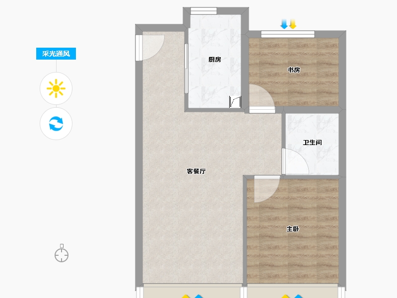 北京-北京市-和悦璞云-54.00-户型库-采光通风