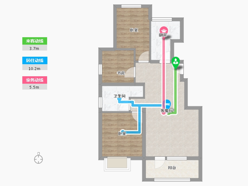 河北省-廊坊市-首开国风悦府-65.57-户型库-动静线