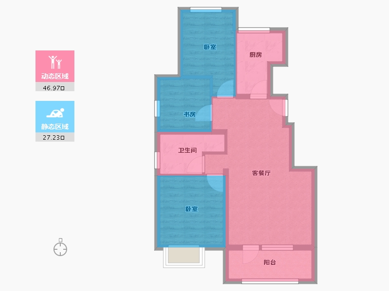 河北省-廊坊市-首开国风悦府-65.57-户型库-动静分区