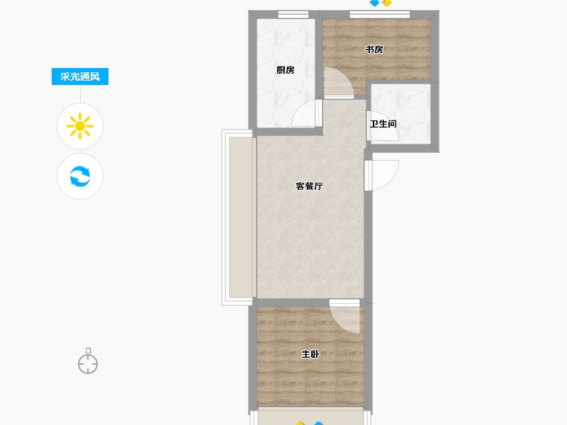 北京-北京市-和悦璞云-48.01-户型库-采光通风
