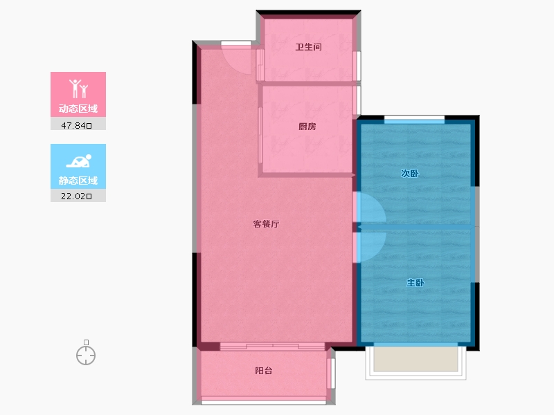 江苏省-南京市-滨江孔雀城-63.20-户型库-动静分区