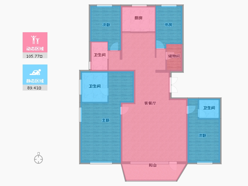 北京-北京市-合生缦云-178.00-户型库-动静分区