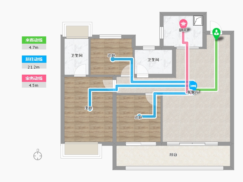 江苏省-南京市-建发和章-84.00-户型库-动静线