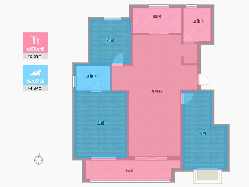 江苏省-南京市-睦水香邻-93.60-户型库-动静分区