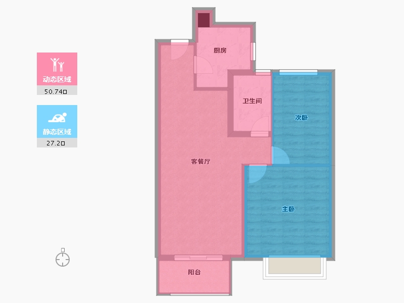 河北省-廊坊市-金威·京南生态城-69.99-户型库-动静分区