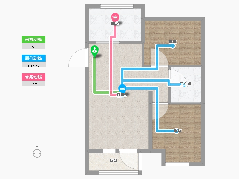 河北省-廊坊市-嘉都TIME-65.93-户型库-动静线