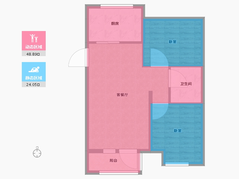 河北省-廊坊市-嘉都TIME-65.93-户型库-动静分区