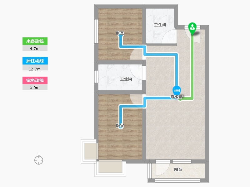 河北省-廊坊市-嘉都TIME-61.77-户型库-动静线