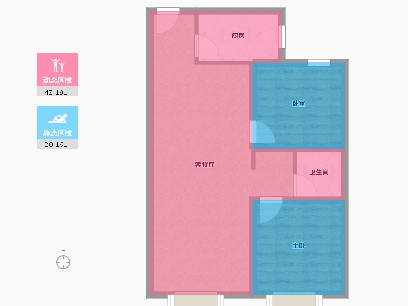 吉林省-长春市-龙翔御府二期-56.34-户型库-动静分区