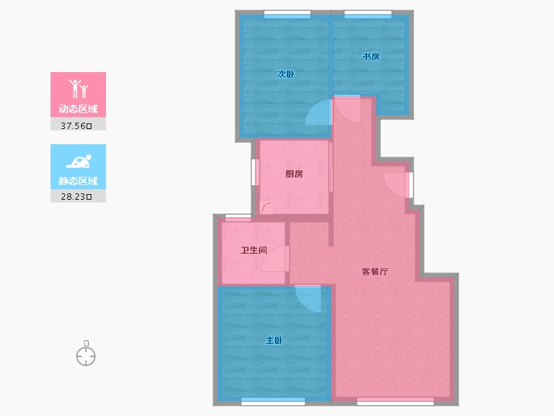 北京-北京市-首开龙湖熙悦宸著-58.38-户型库-动静分区